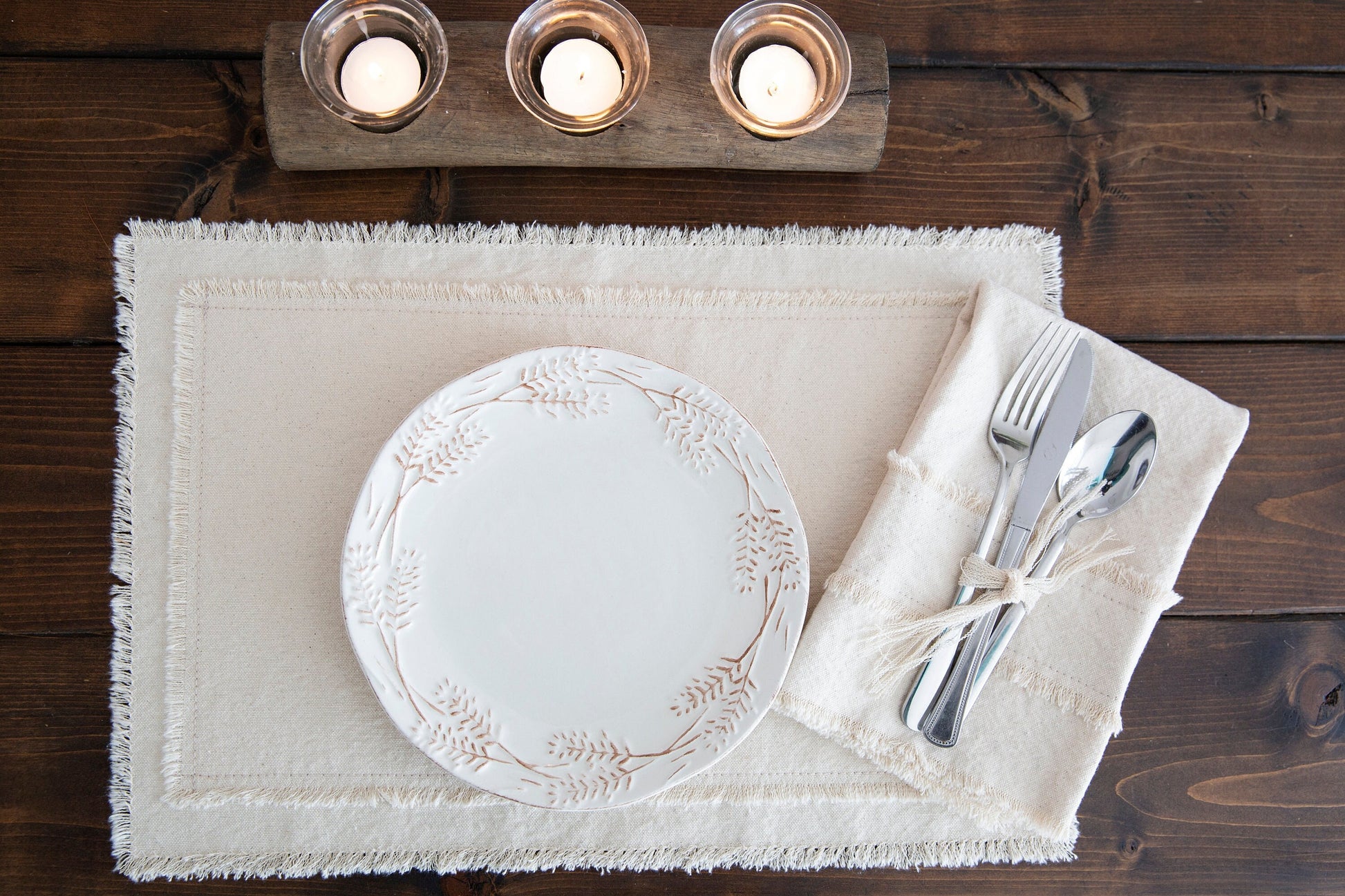 farmhouse placemats rustic Daintily Decor