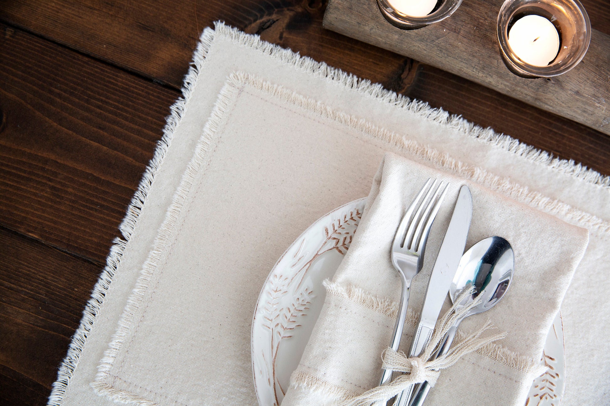 farmhouse placemats rustic Daintily Decor